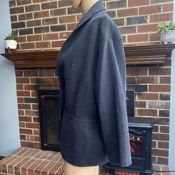 Alfani Womens Sweater Jacket Size 2X Gray Cotton Buttons Front Comfort Pre Owned - Picture 2 of 14